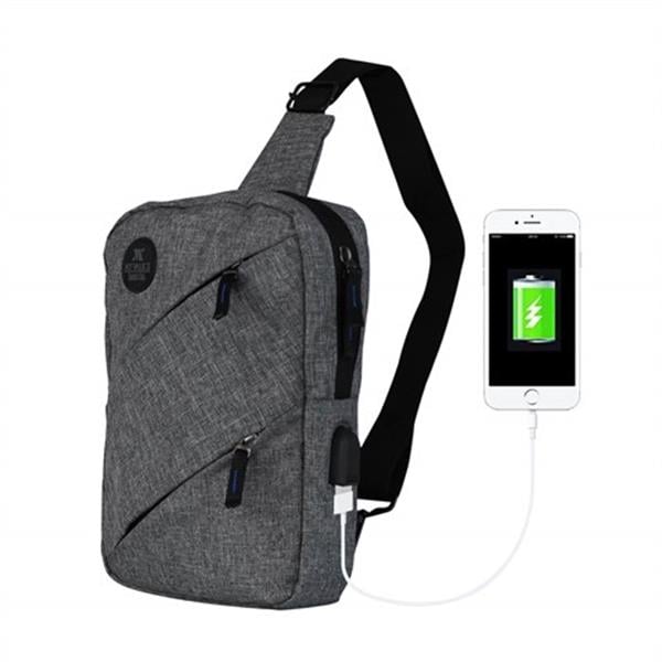 My Valice Smart Bag Usb'li Çapraz Göğüs Çantası 1504 Gri