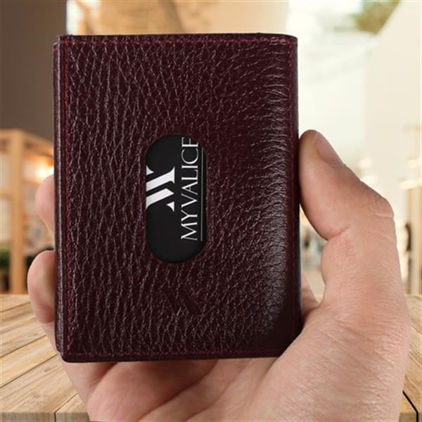 My Valice Unisex Hakiki Deri Cüzdan ve Kartlık 1819 Bordo