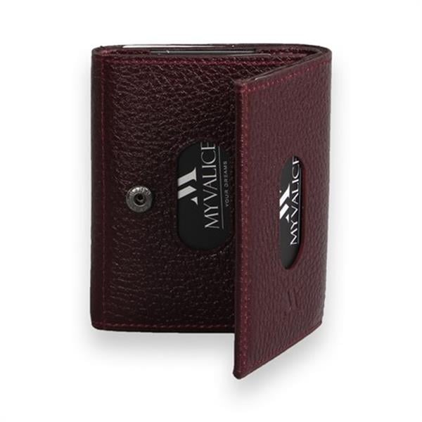 My Valice Unisex Hakiki Deri Cüzdan ve Kartlık 1819 Bordo