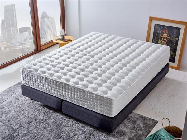 Niron London Yatak 160x200 cm Çift Kişilik Paket Yaylı Alev Geciktiricili Kral Dairesi Yatağı