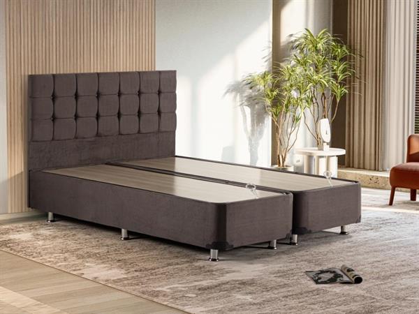 Niron Rama Füme Baza Ve Başlık Seti, Çift Kişilik 160x200 cm Baza Ve Başlık Takımı