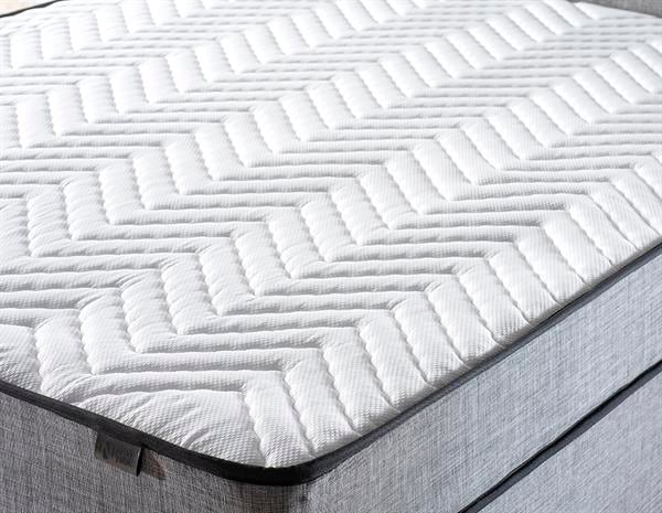 Niron Silver Yatak Baza Başlık Seti 140x190 Çift Kişilik Full Ortopedik Yatak Gri Keten Baza Başlık
