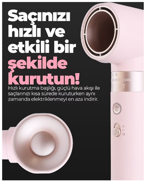 PIRANTECH KS-611 Airwrap 6 Başlıklı Saç Şekillendirme ve Kurutma Seti