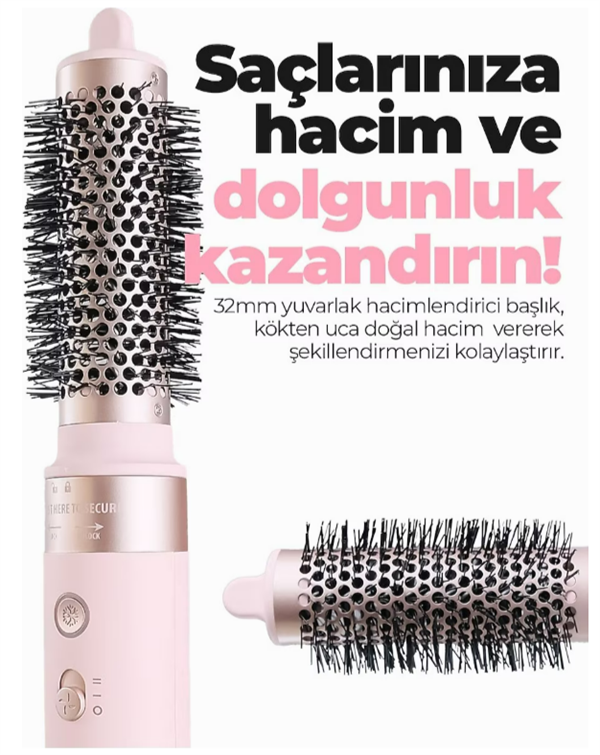 PIRANTECH KS-611 Airwrap 6 Başlıklı Saç Şekillendirme ve Kurutma Seti