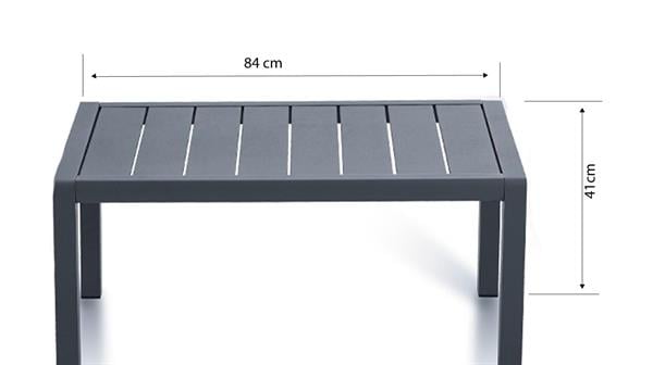 Erinöz Salerno Bahçe Balkon Oturma Grubu 3+1+1+Sehpa - Antrasit