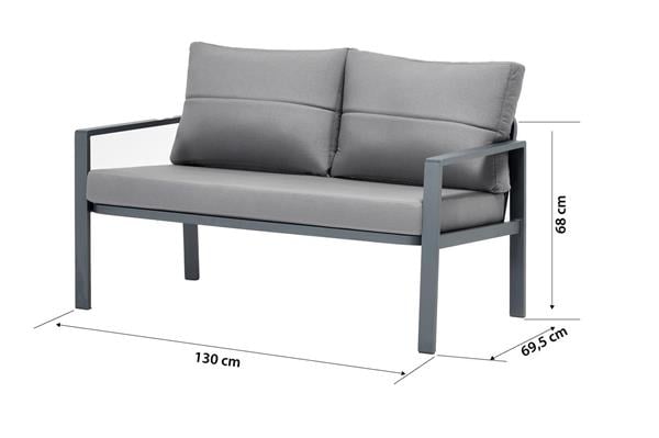 Erinöz Siena Bahçe Balkon Alüminyum Oturma Grubu 2+1+1+Sehpa