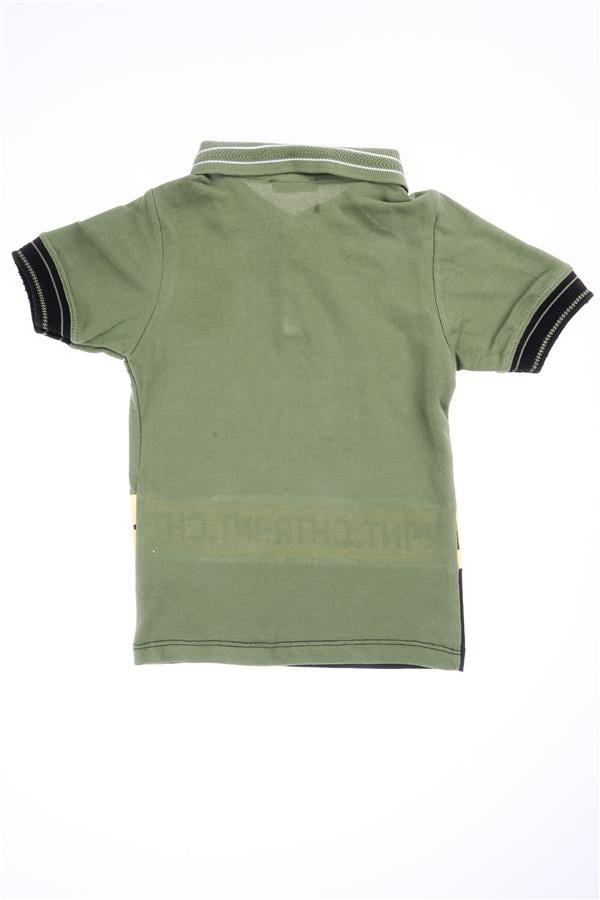 Alg 224153 Erkek Çocuk Hawaı Nakıslı Polo Yaka T-Shirt