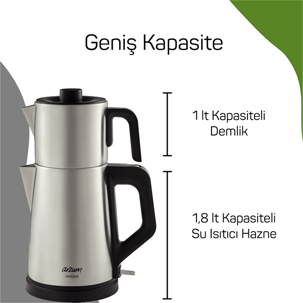 Arzum AR3129 Deminde Inox Çay Makinesi
