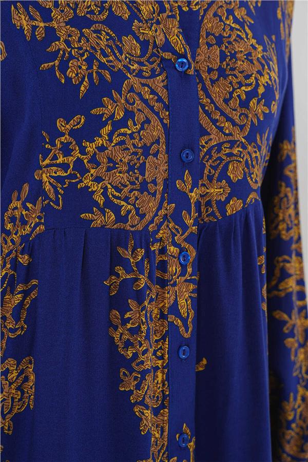 Bıgdart 2423 Saks Gold  Tesettür Elbise