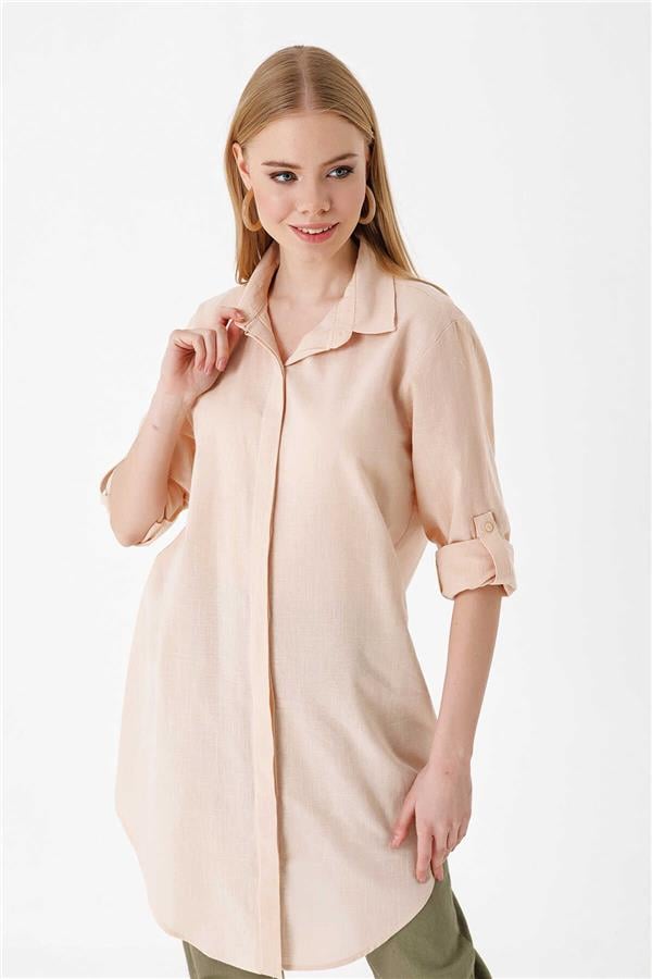 Bigdart 5885 Bej Kadın Tunik