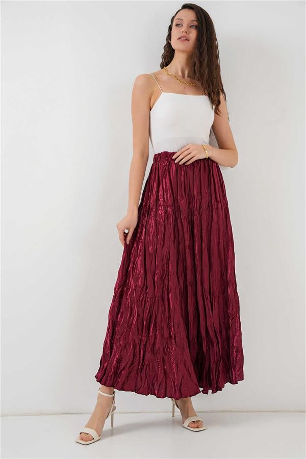 Bigdart 8034 Bordo Kadın Etek