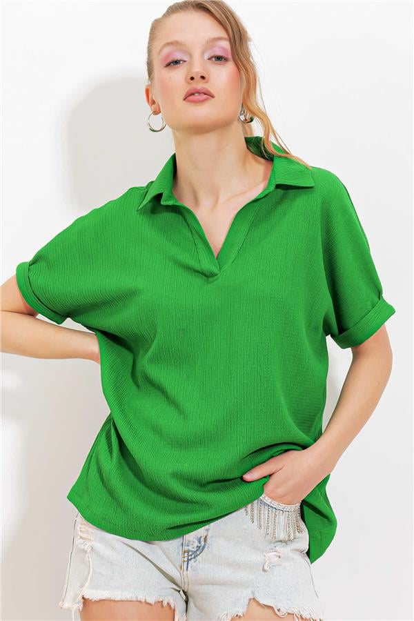 Bıgdart Y25 0486 Yeşil Kadın Bluz