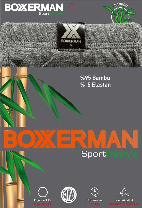 Boxxerman 585023-003 Antrasıt Erkek Bambu Boxer
