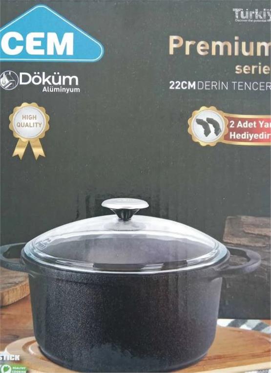 CEM TCD10102205 PREMIUM DOKUM TENCERE 22 CM