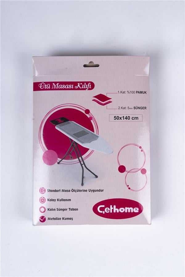 Çethome Piramit Süngerli Ütü Masası Kılıfı 50x140 Cm
