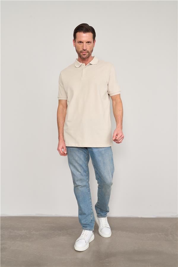 Chester Polo 2742-L Erkek Polo Yaka Pike T-Shirt Vizon %100 Pamuk