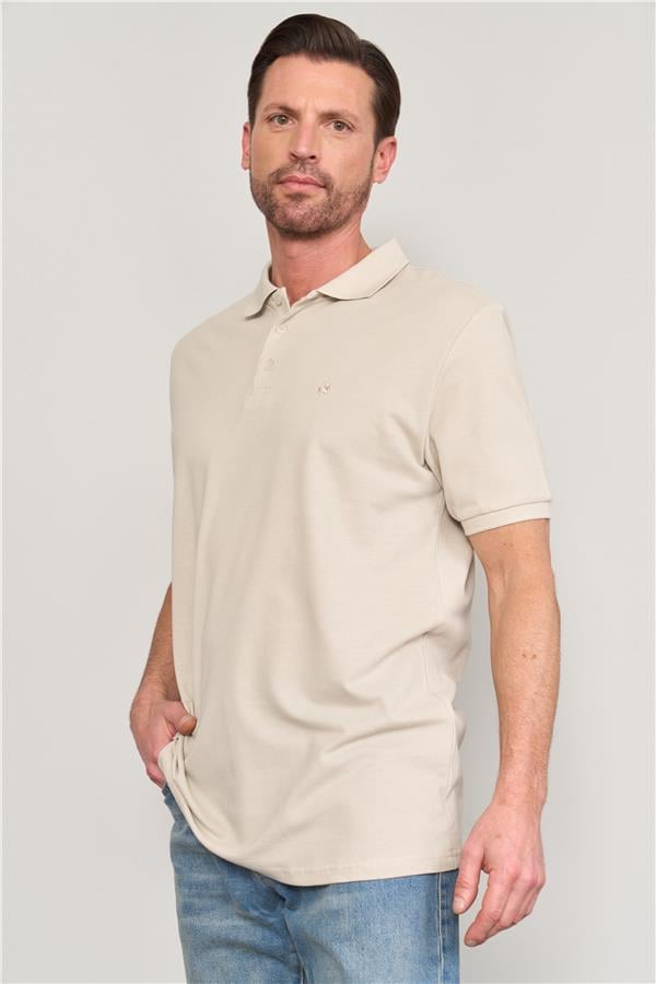 Chester Polo 2742-L Erkek Polo Yaka Pike T-Shirt Vizon %100 Pamuk