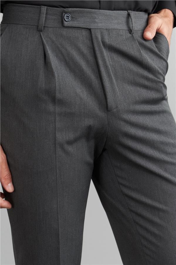 Çetinkaya 980 Erkek Tek Pile Cavalli Pantolon Gri
