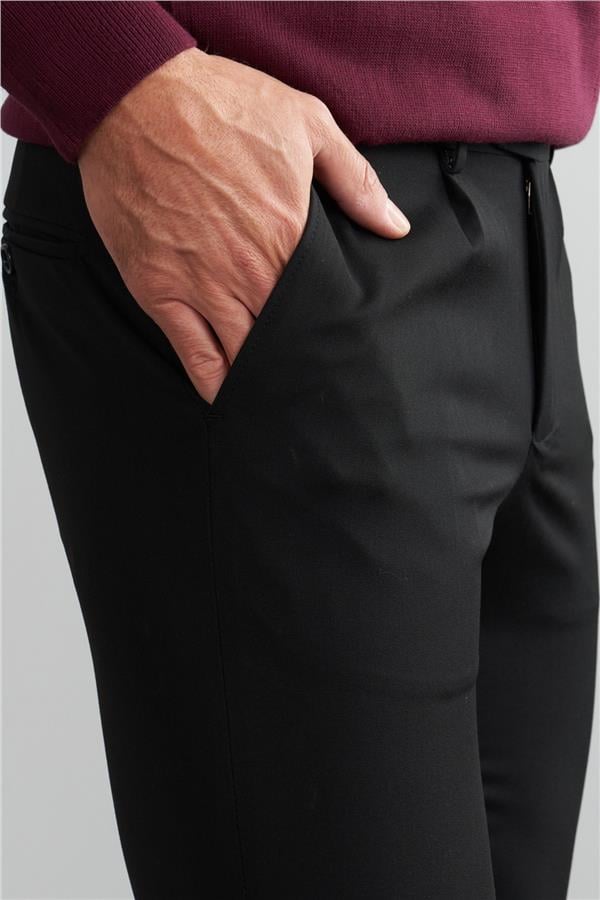 Çetinkaya 980 Erkek Tek Pile Cavalli Pantolon Siyah