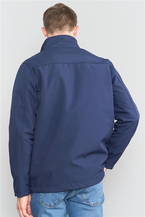 Çetinkaya Chester Polo 7500 Erkek Dik Yaka Softshell Mont Lacivert