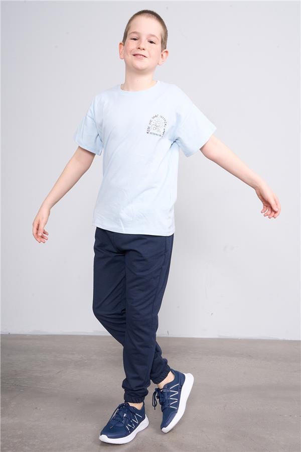 Çetinkaya FitClub 33411 Unisex 2 İplik Rejenere Eşofman Alt Lacivert 4-12 Yaş