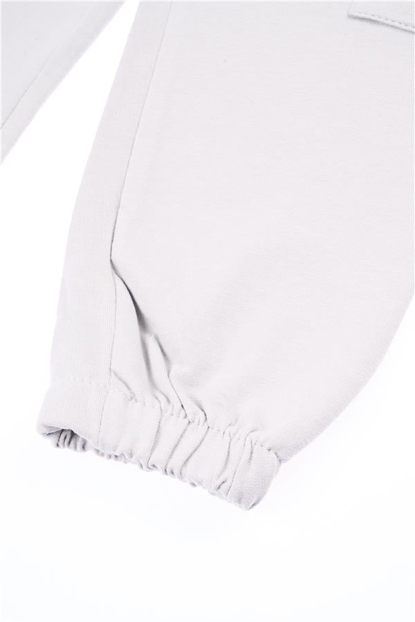 Çetinkaya Fitclub 33458 Unisex Çocuk 2 İplik Kargo Cep Eşofman Alt Boyalı Gri 4-12 Yaş