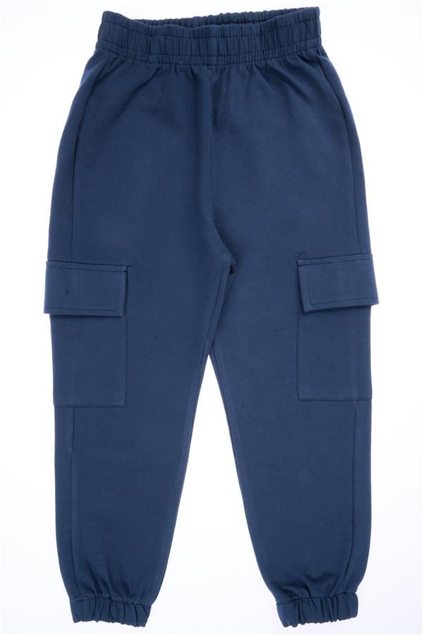 Çetinkaya Fitclub 33458 Unisex Çocuk 2 İplik Kargo Cep Eşofman Alt Lacivert 4-12 Yaş