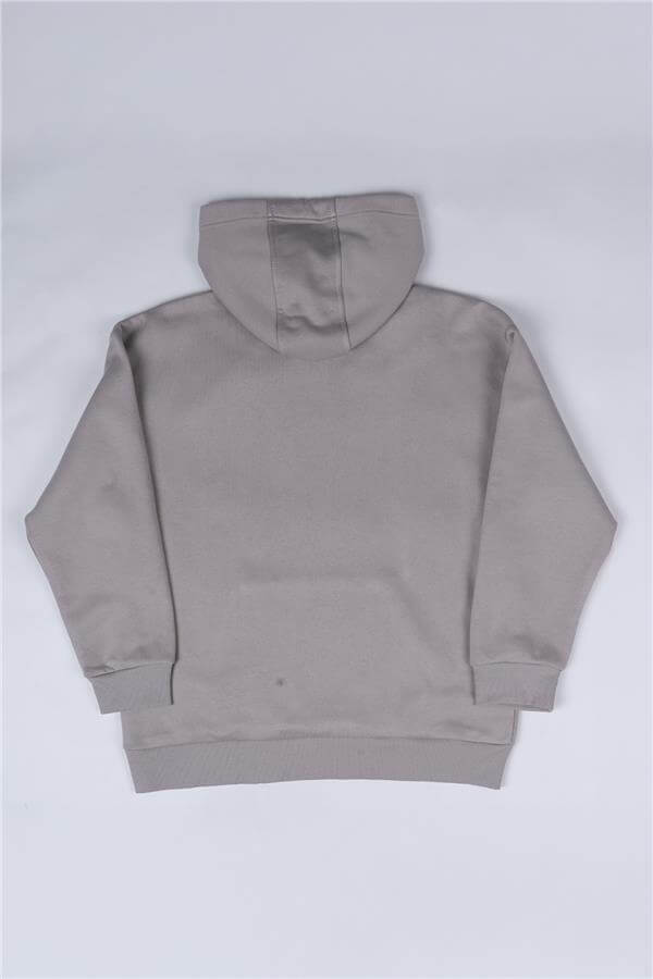 Çetinkaya Fithit 8156 Kadın Kapüşonlu 3 İplik Şardonlu Basic Sweatshirt Vizon