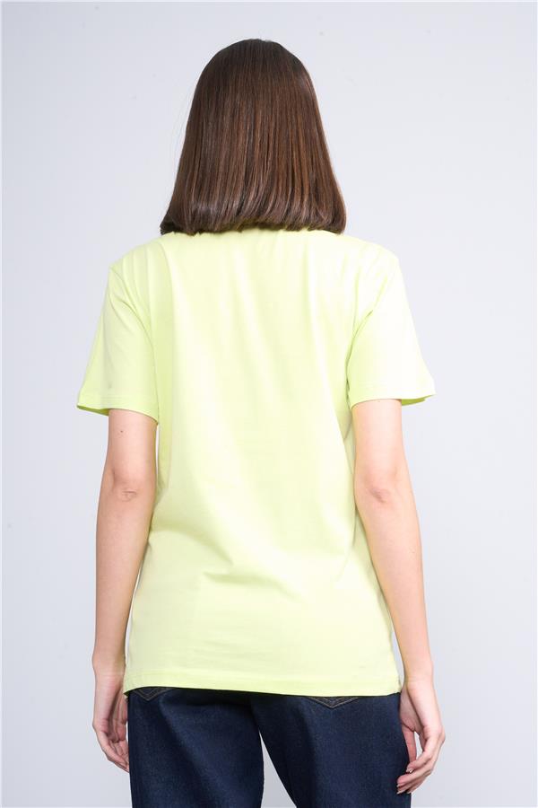 Çetinkaya Fithit 8325 Bayan Bisiklet Yaka 30/1 Penye Süprem Regular T-shirt Açık Yeşil