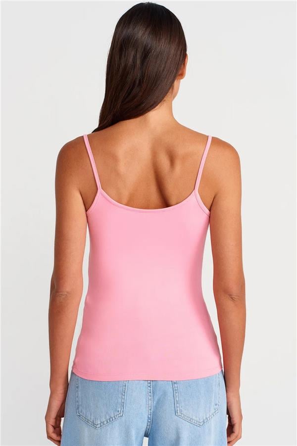 Çetinkaya Fithit 8448 Bayan 30/1 Compact Penye Süprem Askılı Atlet Pembe
