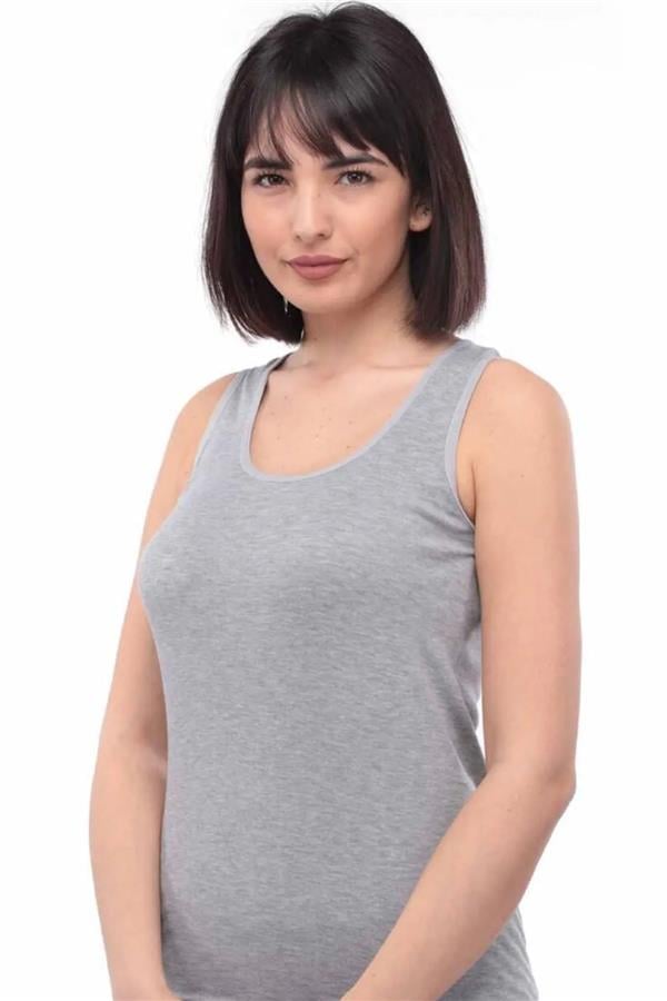 Çetinkaya Fithit 8449 Bayan 30/1 Compact Penye Süprem Sıfır Kol Atlet Grimelanj