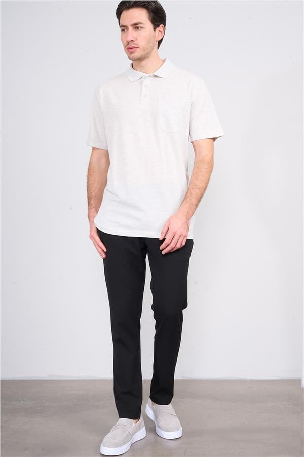 Çetinkaya Mentality 3140 Polo Yaka Penye Pike Cepli Regular T-Shirt Karmelanj