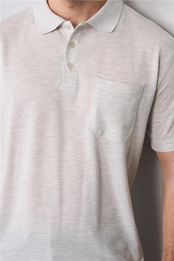Çetinkaya Mentality 3140 Polo Yaka Penye Pike Cepli Regular T-Shirt Karmelanj