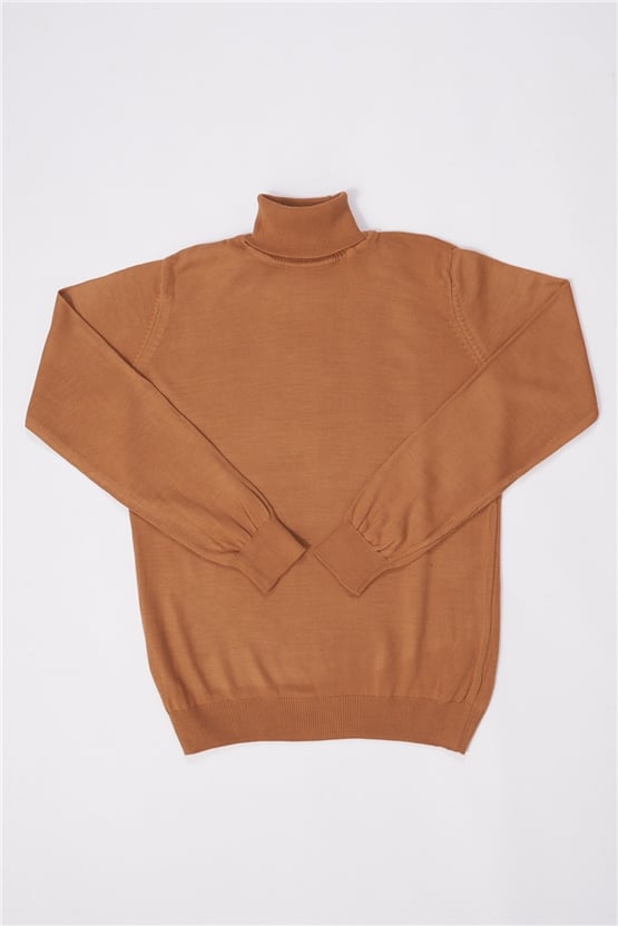 Cetinkaya mentality 3177 erkek blkc yk camel triko