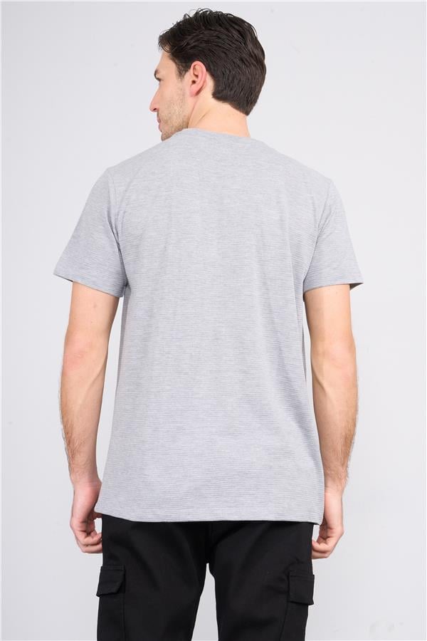 Çetinkaya Mentality 3391 Erkek Bisiklet Yaka Regular Ottoman T-Shirt Grimelanj