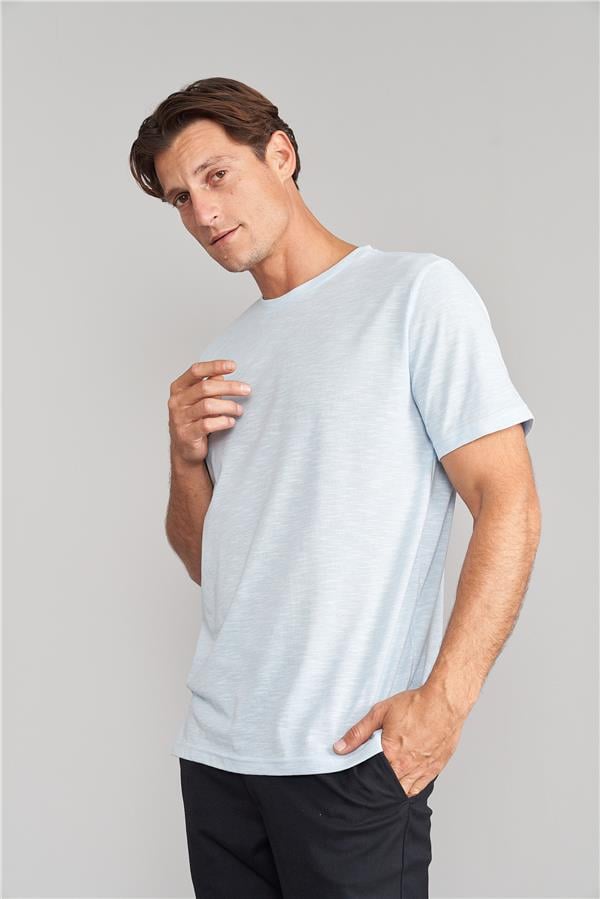 Çetinkaya Mentality 3446 Erkek Bisiklet Yaka Regular T-Shirt Mavi