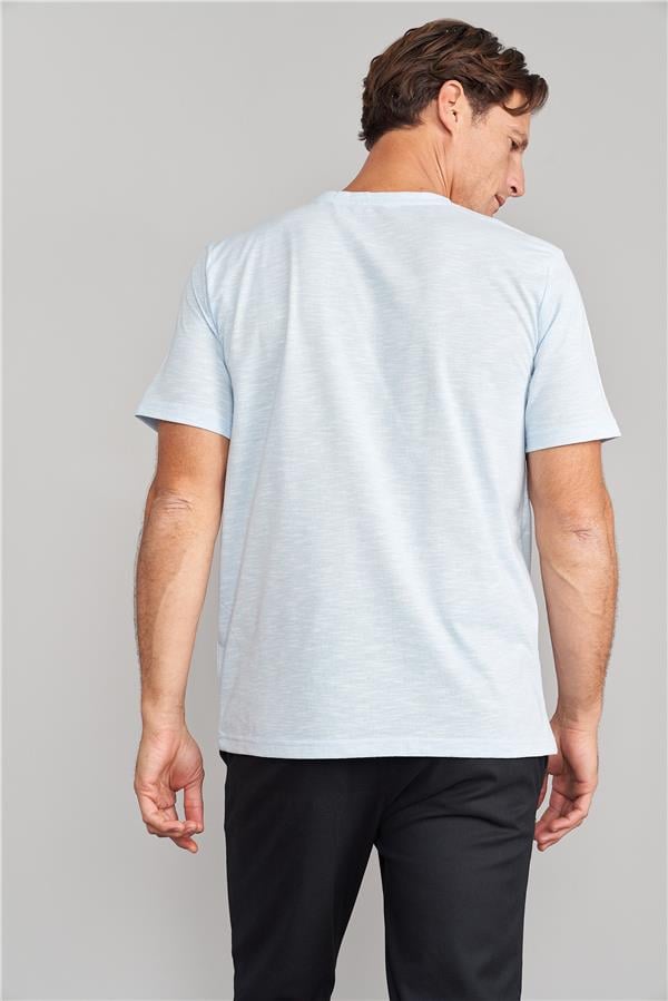 Çetinkaya Mentality 3446 Erkek Bisiklet Yaka Regular T-Shirt Mavi