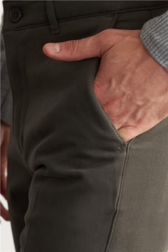 Çetinkaya Mentality 9463 Erkek Yan Cep Gabardin Pantolon Haki