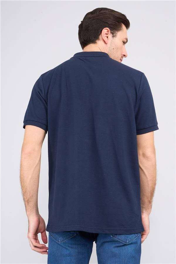 Chester Polo 2742-B Erkek Polo Yaka Pike T-Shirt Lacivert %100 Pamuk