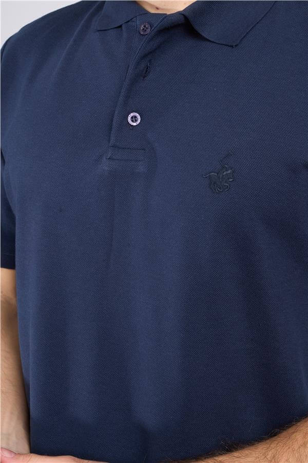 Chester Polo 2742-B Erkek Polo Yaka Pike T-Shirt Lacivert %100 Pamuk