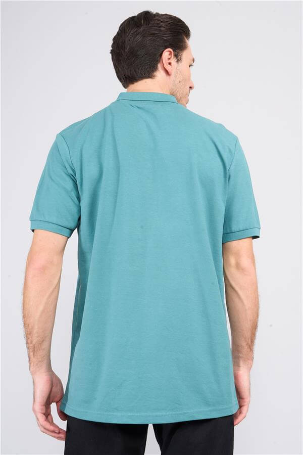 Chester Polo 2742-B Erkek Polo Yaka Pike T-Shirt Petrol %100 Pamuk