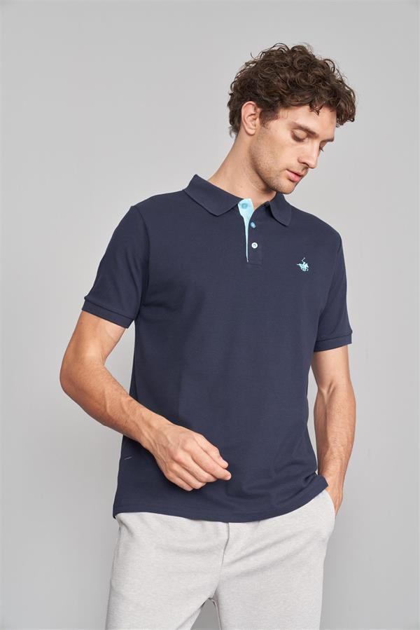 Chester Polo 3047-L Erkek Polo Yaka Penye Pike T-shirt Lacivert