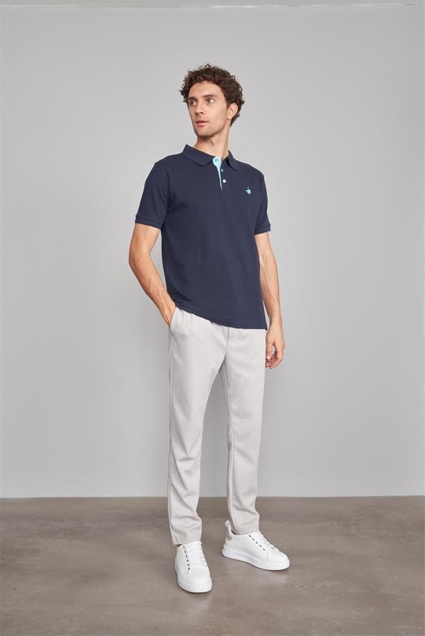 Chester Polo 3047-L Erkek Polo Yaka Penye Pike T-shirt Lacivert