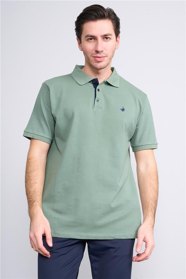 Chester Polo 3047-L Erkek Polo Yaka Penye Pike T-shirt Haki