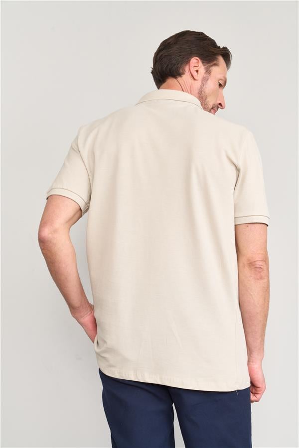 Chester Polo 3047-L Erkek Polo Yaka Penye Pike T-shirt Vizon