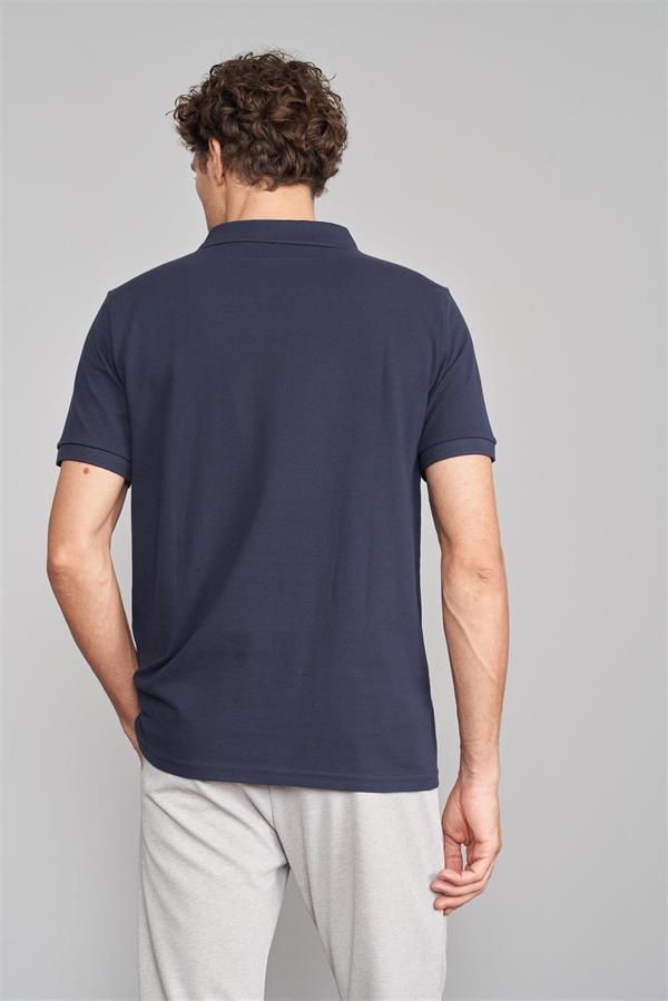 Chester Polo 3047-L Erkek Polo Yaka Penye Pike T-shirt Lacivert