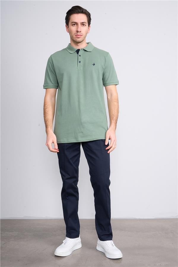 Chester Polo 3047-L Erkek Polo Yaka Penye Pike T-shirt Haki