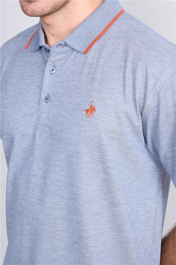 Chester Polo 3939 Erkek Polo Yaka 1-1 Pike T-shirt Mavi