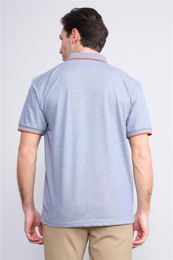 Chester Polo 3939 Erkek Polo Yaka 1-1 Pike T-shirt Mavi