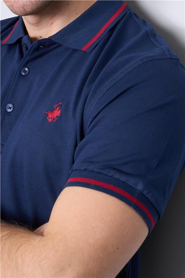 Chester Polo 3953 Erkek Polo Yaka 30/1 Pike T-shirt Lacivert